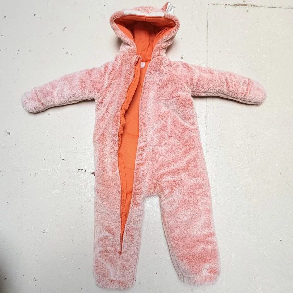 Koala Baby Winter Baby Fox Hooded‎ Jumpsuit Thick Fleece Warm 12-18M Winter